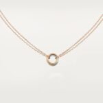 ELSIE LOVE Trinity Circle Pendant Necklace for Women, 18K Gold Plated V Gold, PVD Layered, Cubic Zircon