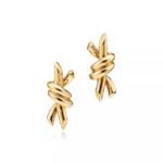 ELSIE LOVE Knot Earrings | V Gold 18K Gold Plated Minimalist Fashion Earrings