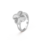 ELSIE LOVE Clover Leaf Ring,925 Silver, 18k Gold Plated - Image 13