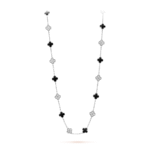 ELSIE LOVE Multi Clover Long Necklace for Women, 925 Sterling Silver, 18K Gold Plated - Image 17