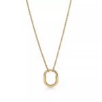 ELSIE LOVE Small Lock Pendant Necklace | V Gold 18K Gold Plated Adjustable 16-18”