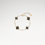 Color Blossom Onyx Floral Bracelet | 18K Gold Plated Multi-Motif