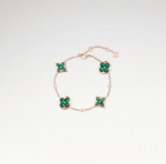 Color Blossom Malachite Bracelet | 18K Rose Gold Plated