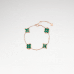 Color Blossom Malachite Bracelet | 18K Rose Gold Plated