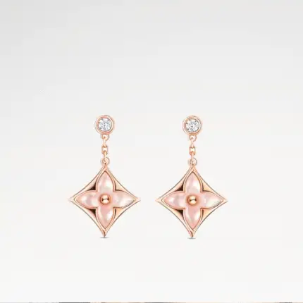Color Blossom Pink Pearl Earrings | 18K Gold Plated Drop Studs