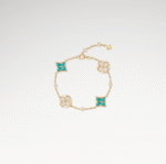 Color Blossom Amazonite Bracelet | 18K Gold Plated Motif Mix