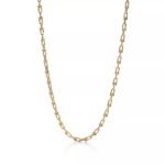 ELSIE LOVE Small Link Necklace 18K Gold Plated V Gold PVD 5x Layered 18"