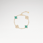 Color Blossom Amazonite Bracelet | 18K Gold Plated Motif Mix