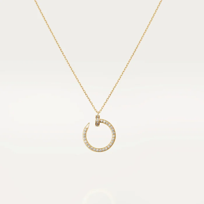 ELSIE LOVE Juste Un Clou Necklace,18k Gold Plated,Cubic Zircon Paved - Image 1