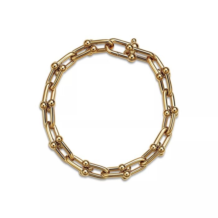 ELSIE LOVE Medium Link Bracelet for Women, 18K Gold Plated V Gold, PVD 5x Layered, Stylish Chain Design - Image 1