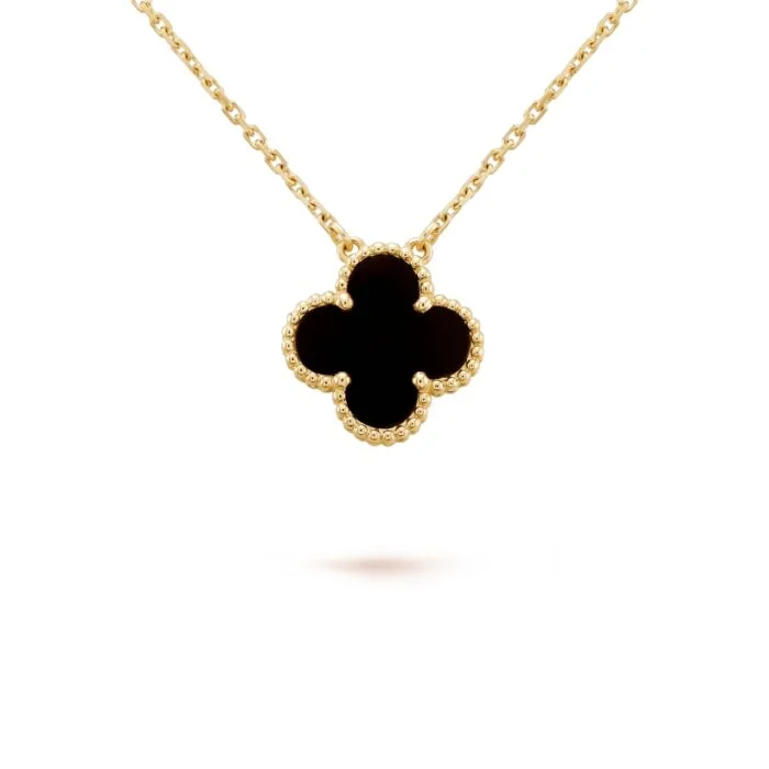 Clover Leaf Necklace,925 Silver, 18k Gold Plated - Image 1
