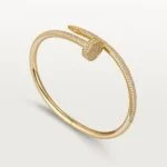 ELSIE LOVE Nail Bangle with Cubic Zirconia · 18K Gold / Rose Gold / Silver Plated · 3.5mm Open Bracelet