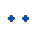 ELSIE LOVE Clover Leaf Earrings · 18K Gold Plated 925 Silver · White Mother-of-Pearl / Black Onyx / Red Carnelian / Green Malachite - Image 12