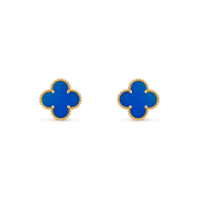 ELSIE LOVE Clover Leaf Earrings · 18K Gold Plated 925 Silver · White Mother-of-Pearl / Black Onyx / Red Carnelian / Green Malachite - Image 12