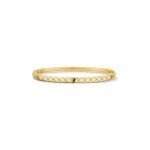ELSIE LOVE Coco Crush Bracelet · 18K Gold Plated V Gold · Quilted Pattern Design · Minimalist Women’s Bangle