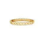 ELSIE LOVE Coco Crush Bracelet · 18K Gold Plated V Gold · Quilted Engraving · Minimalist Women’s Bangle
