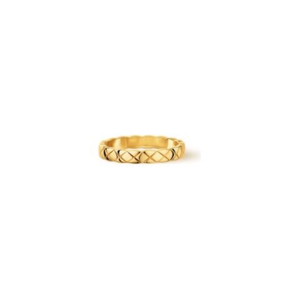 ELSIE LOVE Coco Crush Ring | 925 Silver 18K Gold Plated Quilted Fashion Ring