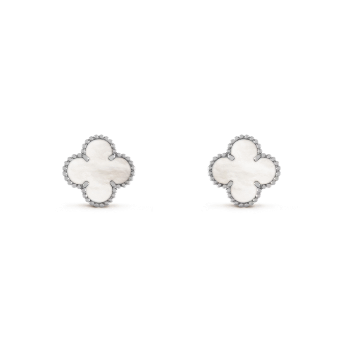 ELSIE LOVE Clover Leaf Earrings · 18K Gold Plated 925 Silver · White Mother-of-Pearl / Black Onyx / Red Carnelian / Green Malachite - Image 20