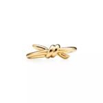 ELSIE LOVE Knot Ring Women 18K Yellow Gold Plated V Gold PVD 5x Layered Minimalist Open Band