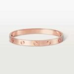 ELSIE LOVE Screw Bangle Bracelet Women 18K Gold Plated V Gold PVD 5x Layered Zirconia Classic Design 0.24in - Image 5