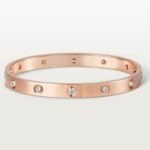 ELSIE LOVE Screw Bangle Bracelet Women 18K Gold Plated V Gold PVD 5x Layered Zirconia Classic Design 0.24in - Image 26