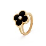 ELSIE LOVE Clover Leaf Ring,925 Silver, 18k Gold Plated - Image 2