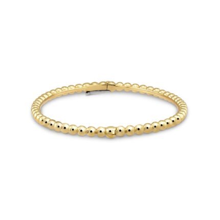 ELSIE LOVE Perlee Pearls of Gold Bangle for Women, 18K Gold Plated V Gold