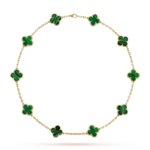 ELSIE LOVE Clover Leaf Necklace · 18K Gold Plated 925 Silver · Multiple Motifs · Mother-of-Pearl / Onyx / Carnelian / Malachite / Blue Agate - Image 9