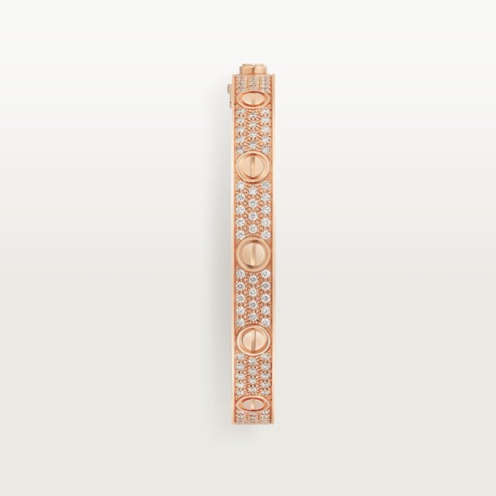 ELSIE LOVE Wide Pavé Bangle Bracelet Women’s Luxury 18K Gold Plated Zirconia Cuff - Image 10