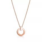 ELSIE LOVE T1 Circle Pendant Necklace, 18K Gold Plated with Zirconia, Adjustable 16-18 Inch Chain - Image 10