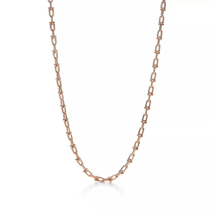 ELSIE LOVE Small Link Necklace 18K Gold Plated V Gold PVD 5x Layered 18" - Image 10