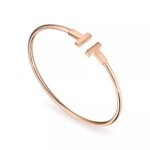 ELSIE LOVE T Bracelet 18K Gold Plated Minimalist Open Cuff - Image 10