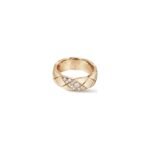 ELSIE LOVE Coco Crush Ring · 925 Sterling Silver 18K Gold Plated · Quilted Engraving with Zirconia · Elegant Women’s Fashion Ring - Image 10