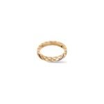 ELSIE LOVE Coco Crush Ring | 925 Silver 18K Gold Plated Quilted Fashion Ring - Image 10