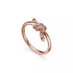 ELSIE LOVE Knot Ring Women 18K Gold Plated V Gold Zirconia PVD 5x Layered Elegant Band - Image 10