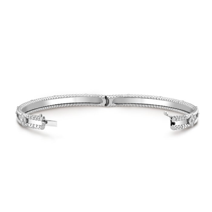 ELSIE LOVE Flower Bracelet Women 18K Gold Plated V Gold Zirconia PVD 5x Layered Elegant Bangle 6.69" - Image 10