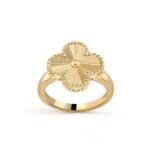 ELSIE LOVE Clover Leaf Ring,925 Silver, 18k Gold Plated - Image 11