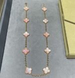 ELSIE LOVE Clover Leaf Necklace · 18K Gold Plated 925 Silver · Multiple Motifs · Mother-of-Pearl / Onyx / Carnelian / Malachite / Blue Agate - Image 20