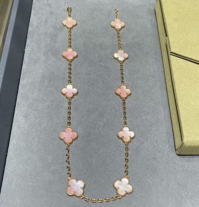 ELSIE LOVE Clover Leaf Necklace · 18K Gold Plated 925 Silver · Multiple Motifs · Mother-of-Pearl / Onyx / Carnelian / Malachite / Blue Agate - Image 20