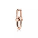 ELSIE LOVE Link Earrings | V Gold 18K Gold Plated Minimalist Hoop - Image 11