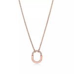 ELSIE LOVE Small Lock Pendant Necklace | V Gold 18K Gold Plated Adjustable Chain - Image 11