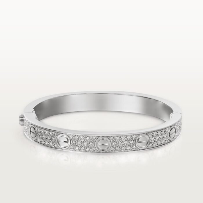 ELSIE LOVE Wide Pavé Bangle Bracelet Women’s Luxury 18K Gold Plated Zirconia Cuff - Image 11