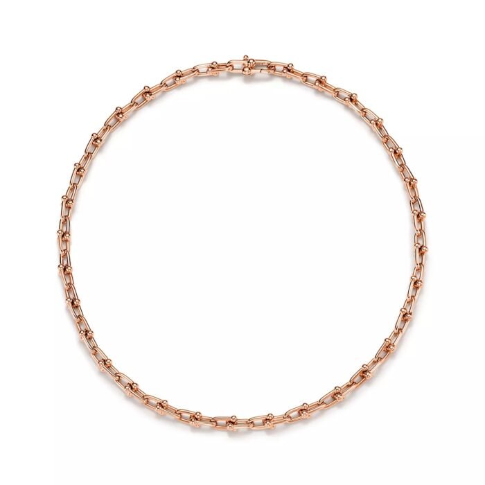ELSIE LOVE Small Link Necklace 18K Gold Plated V Gold PVD 5x Layered 18" - Image 11