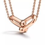 ELSIE LOVE Large Link Necklace Women 18K Gold Plated V Gold Double Chain Jewelry PVD Layered - Image 11
