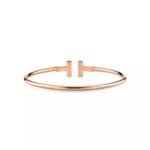 ELSIE LOVE T Bracelet 18K Gold Plated Minimalist Open Cuff - Image 11