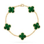 ELSIE LOVE Clover Leaf Bracelet ,925 Silver, 18k Gold Plated - Image 35