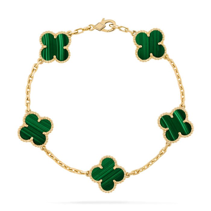 ELSIE LOVE Clover Leaf Bracelet ,925 Silver, 18k Gold Plated - Image 35