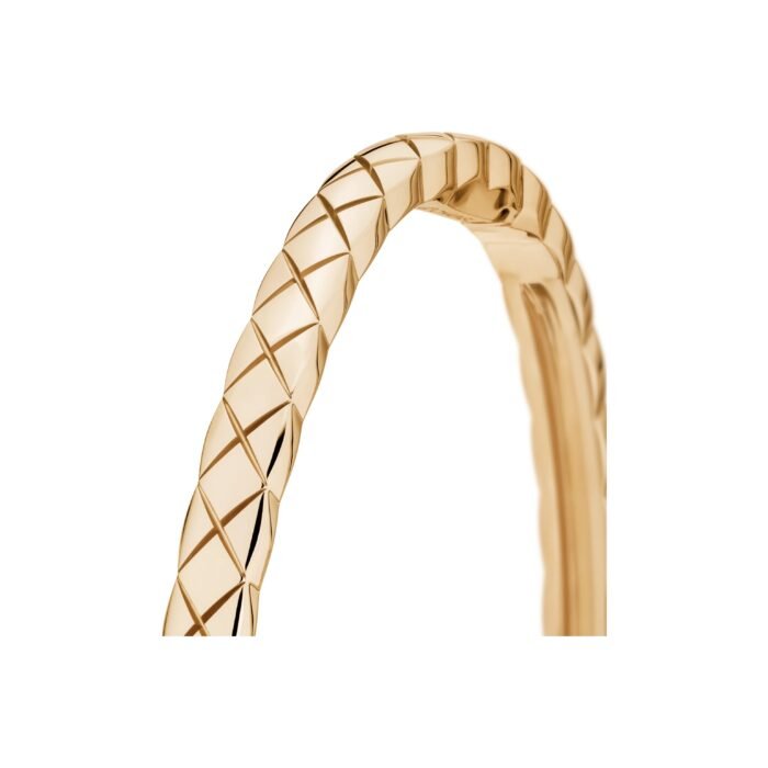 ELSIE LOVE Coco Crush Bracelet · 18K Gold Plated V Gold · Quilted Pattern Design · Minimalist Women’s Bangle - Image 11