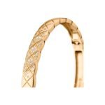 ELSIE LOVE Coco Crush Bracelet · 18K Gold Plated V Gold · Quilted Engraving with Zirconia · Elegant Women’s Bangle - Image 11