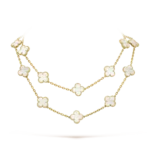 ELSIE LOVE Multi Clover Long Necklace for Women, 925 Sterling Silver, 18K Gold Plated - Image 12